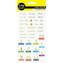 Value Craft Stickers Foil Planner Months Gold