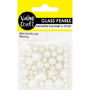 Value Craft Ivory Pearl Glass Beads 49 Pieces