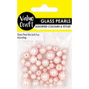 Value Craft Soft Pink Pearl Glass Beads 49 Pieces