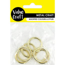Value Craft Gold Metal Rings 3mm x 25mm 6 Pieces