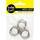 Value Craft Silver Metal Rings 3mm x 25mm 6 Pieces