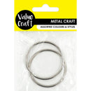 Value Craft Silver Metal Rings 3mm x 50mm 2 Pieces