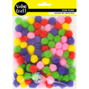 Value Craft 20mm Multicolour Pom Poms 100 Pieces