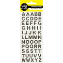 Value Craft Stickers Black Rhinestone Alphabet 55 Pieces