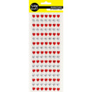 Value Craft Adhesive Red & Silver Heart Rhinestones
