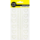 Value Craft Adhesive Rhinestones Pearl Hearts