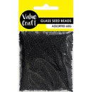 Value Craft Black Glass Seed Beads 60g