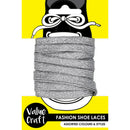 Value Craft 115cm Metallic Silver Shoe Lace Pair