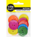 Value Craft 30mm Multicolour Buttons 10 Pieces