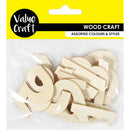 Value Craft Wooden Number Shapes Set of 20