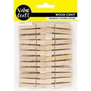 Value Craft Wooden Pegs Natural Set of 24