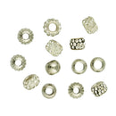 Value Craft Large Hole Silver Beads 13 Pieces