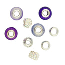 Value Craft Large Hole Purple Beads 9 Pieces