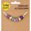Value Craft Large Hole Purple Beads 9 Pieces