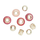 Value Craft Large Hole Pink Beads 9 Pieces