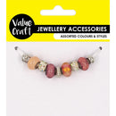 Value Craft Large Hole Pink Beads 9 Pieces