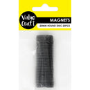 Value Craft 20mm Round Black Magnets 20 Pieces