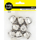 Value Craft 35mm Silver Sleigh Bells 8 Pieces