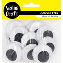 Value Craft 40mm Joggle Eyes Black and White 15 Pieces