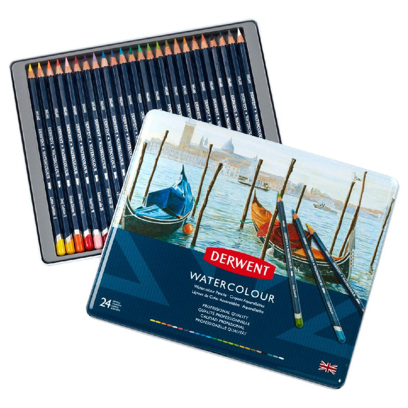 Derwent Watercolour Pencil Tin of 24