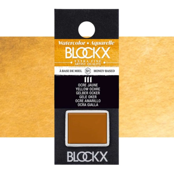 BLOCKX Artists' Watercolour Half Pans#Colour_YELLOW OCHRE (S1)
