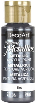Decoart Dazzling Metallics Paint 2oz 59ml#Colour_ZINC