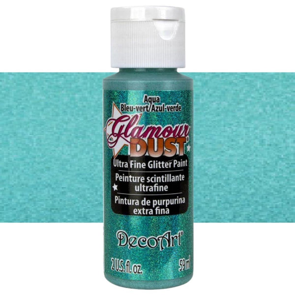 Decoart Glamour Dust Glitter Craft Paint 2oz 59ml#Colour_AQUA