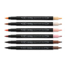Lyra Aqua Dual Brush Markers Skin Tones Set of 6