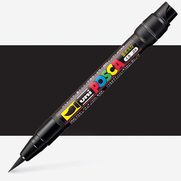 Uni Posca Markers PCF-350 0.1-10.0mm Brush Tips#Colour_BLACK