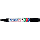 artline 90 permanent marker 5mm chisel nib box of 12
