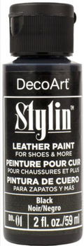 Decoart Stylin Multi Surface Fashion Acrylic Craft Paint 2oz#Colour_BLACK