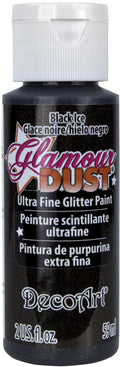 Decoart Glamour Dust Glitter Craft Paint 2oz 59ml#Colour_BLACK ICE