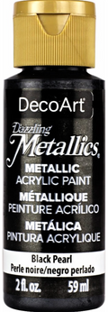 Decoart Dazzling Metallics Paint 2oz 59ml#Colour_BLACK PEARL