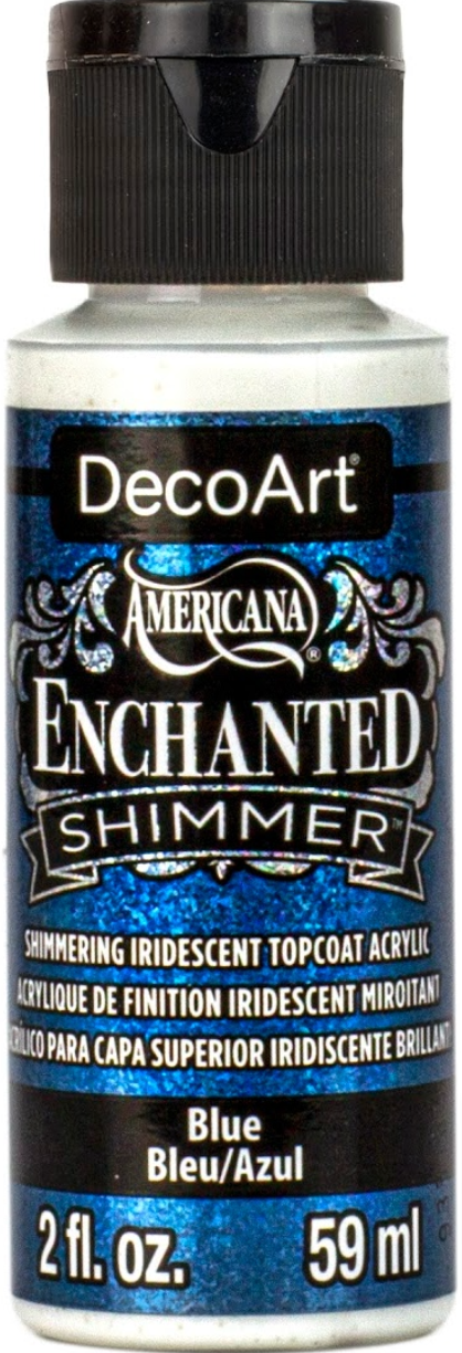 Decoart Americana Enchanted Shimmer Topcoat Paints 59ml#Colour_BLUE