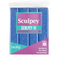 Sculpey III Oven Bake Clays 57g#Colour_BLUE GLITTER