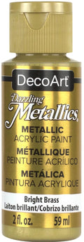 Decoart Dazzling Metallics Paint 2oz 59ml#Colour_BRIGHT BRASS