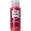 Folk Art Acrylic Metallic Craft Paint 2oz/59ml#Colour_BRIGHT RED