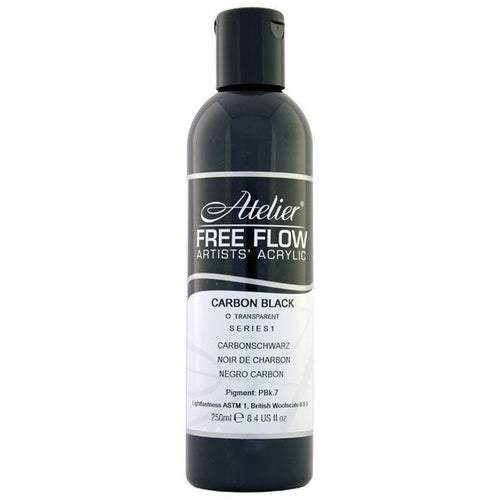 Atelier Free Flow Acrylic Paint 250ml#colour_carbon black (S1)