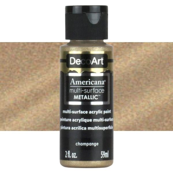 Decoart Americana Multi-Surface Metallic Paints 59ml#Colour_CHAMPAGNE