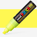 Uni Posca Markers 8.0mm Bold Chisel Tip PC-8K#Colour_FLUORESCENT YELLOW