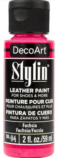 Decoart Stylin Multi Surface Fashion Acrylic Craft Paint 2oz#Colour_FUCHSIA