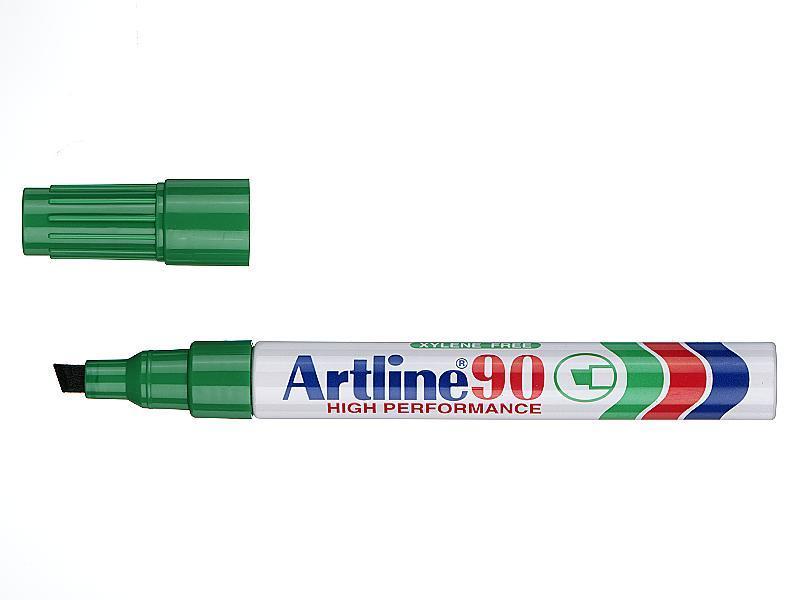 artline 90 permanent marker 5mm chisel nib box of 12