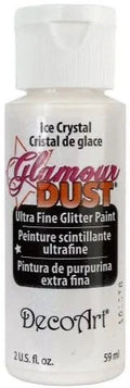 Decoart Glamour Dust Glitter Craft Paint 2oz 59ml#Colour_ICE CRYSTAL
