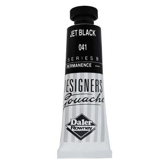 Daler Rowney Artists Gouache Watercolour Paint 38ML#Colour_JET BLACK