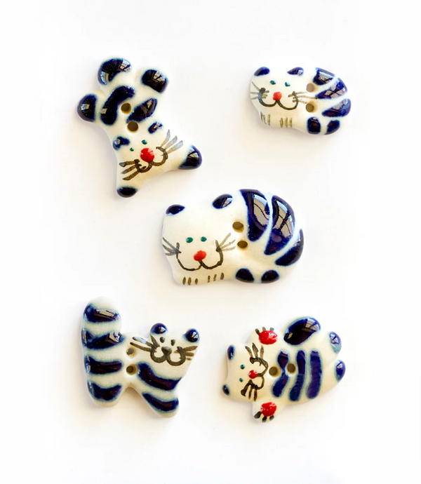 Incomparable Buttons - Cats - Card of 5