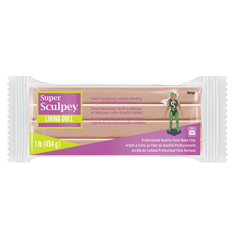 Sculpey Super Living Doll 454g Oven Bake Clay Beige