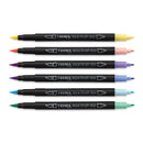 Lyra Aqua Dual Brush Markers Pastel Tones Set of 6