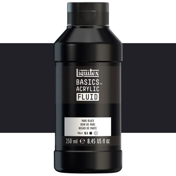 Liquitex Basics Acrylic Fluid Paints 250ML#Colour_MARS BLACK