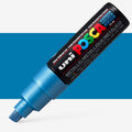 Uni Posca Markers 8.0mm Bold Chisel Tip PC-8K#Colour_METALLIC BLUE