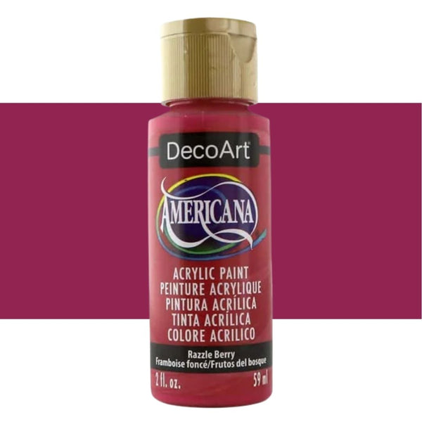 Decoart Americana Acrylic Paints Q-Z#Colour_RAZZLE BERRY